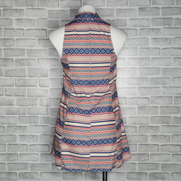 Vintage Handmade Mod Striped Mini Dress - Picture 3 of 3